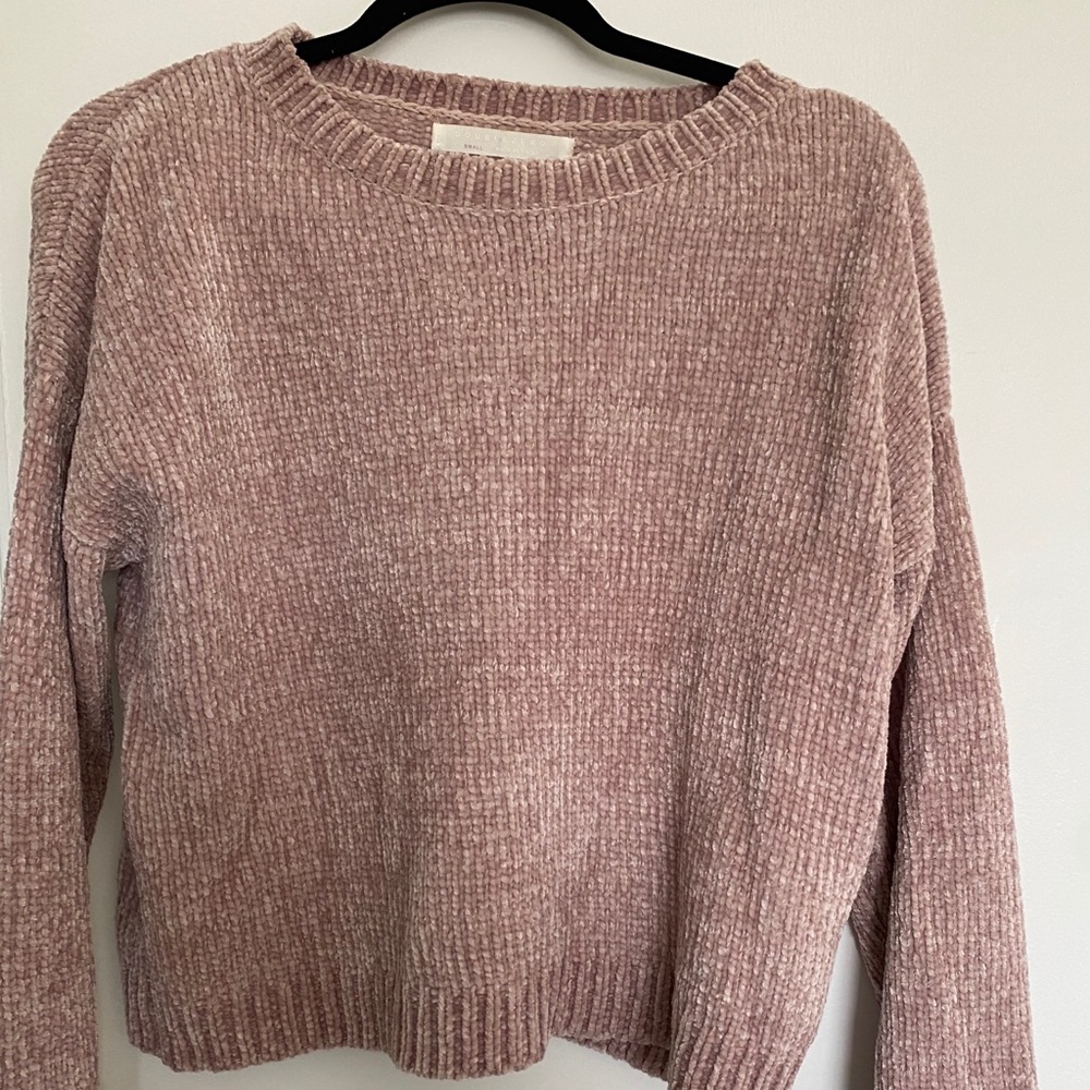 Chenille pink sweater